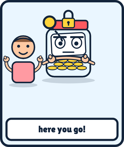 Panel one. A kid drops a coin into Jarold and says: here you go!